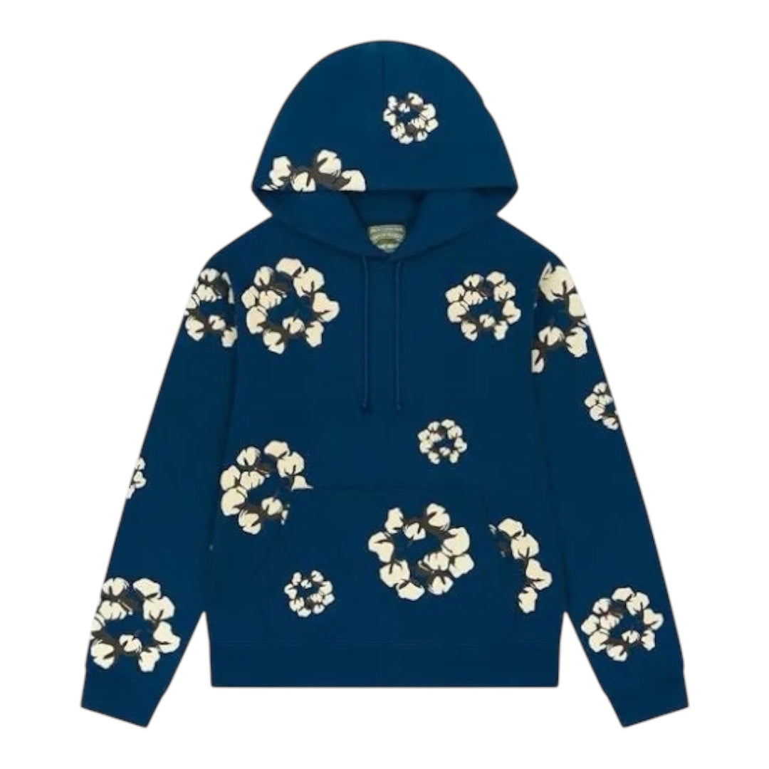 Cactus Wreath Pullover- Navy