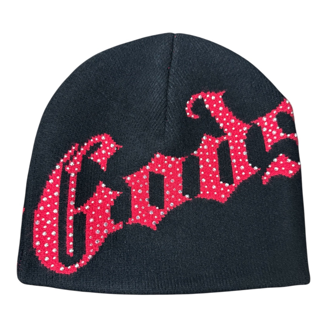 OG Logo Studded Beanie Hat (Black/Red)
