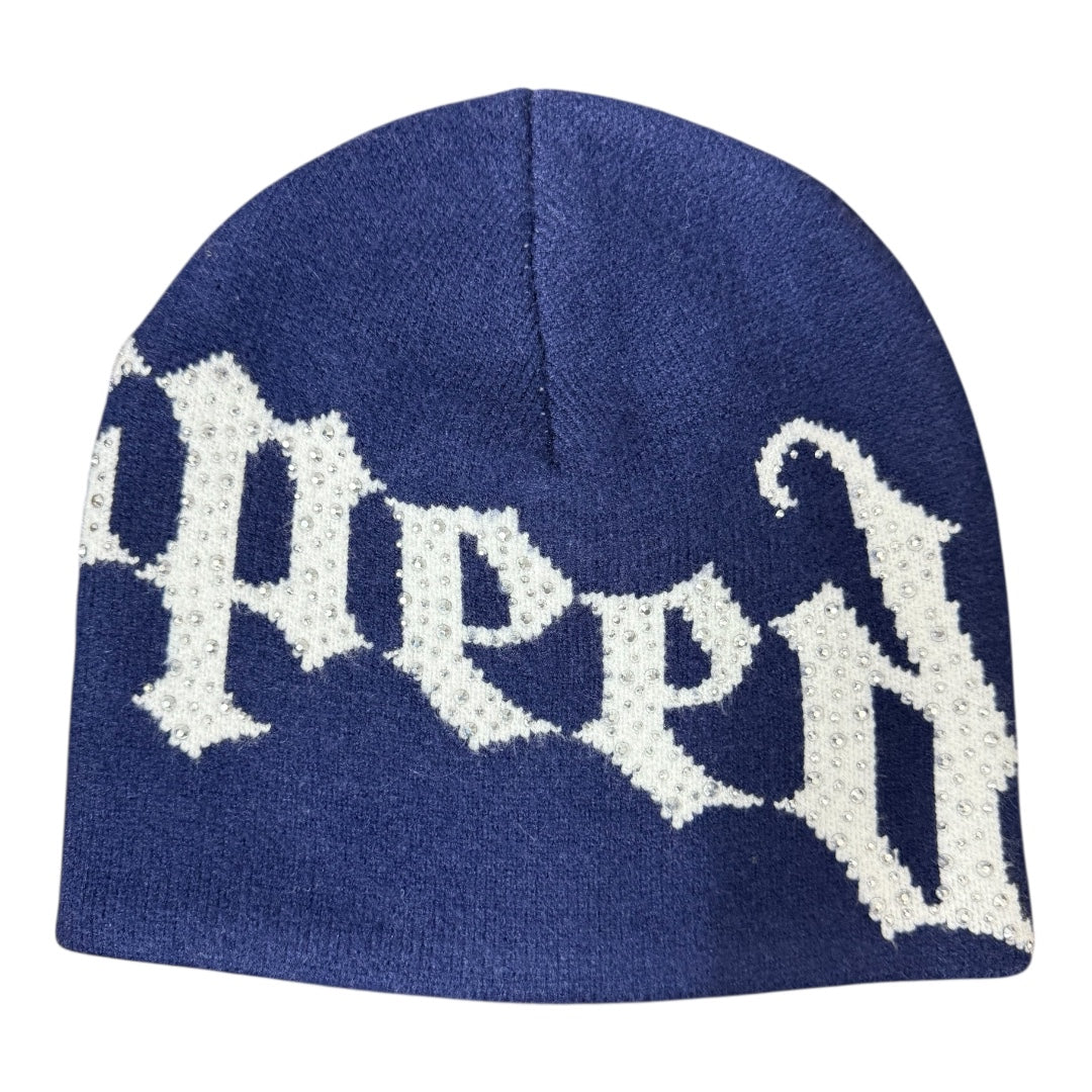 OG Logo Studded Beanie Hat (Navy/White)