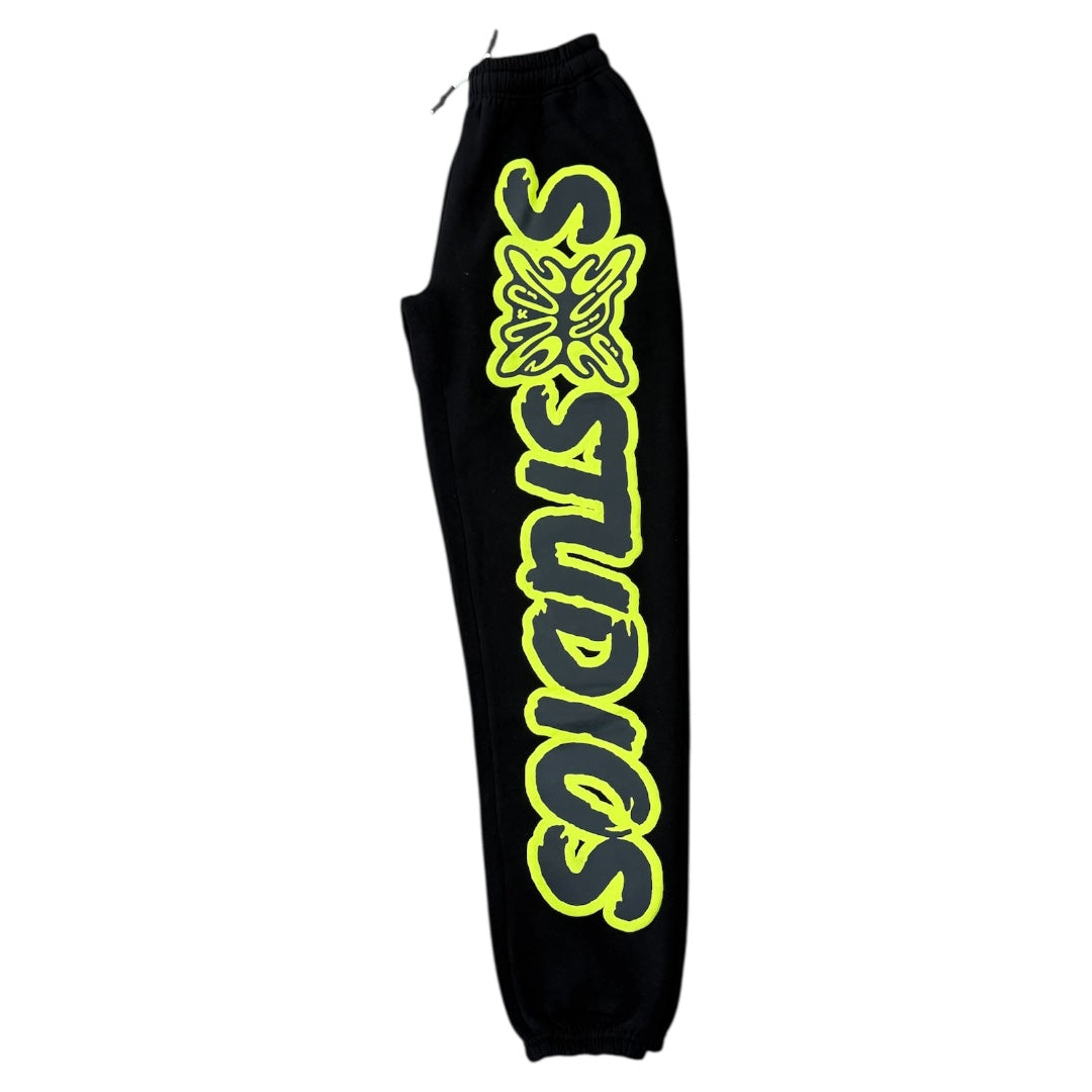 SB SWEATPANTS BLK/YELLOW NEON