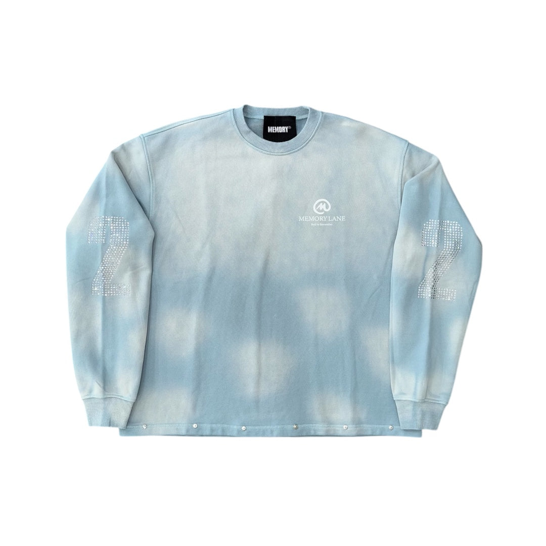 Bond St Crewneck- Faded Blue