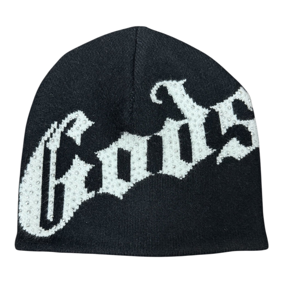 OG Logo Studded Beanie Hat (Black/White)