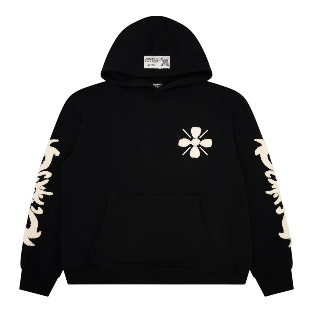 SUN FLAME HOODIE - BLACK