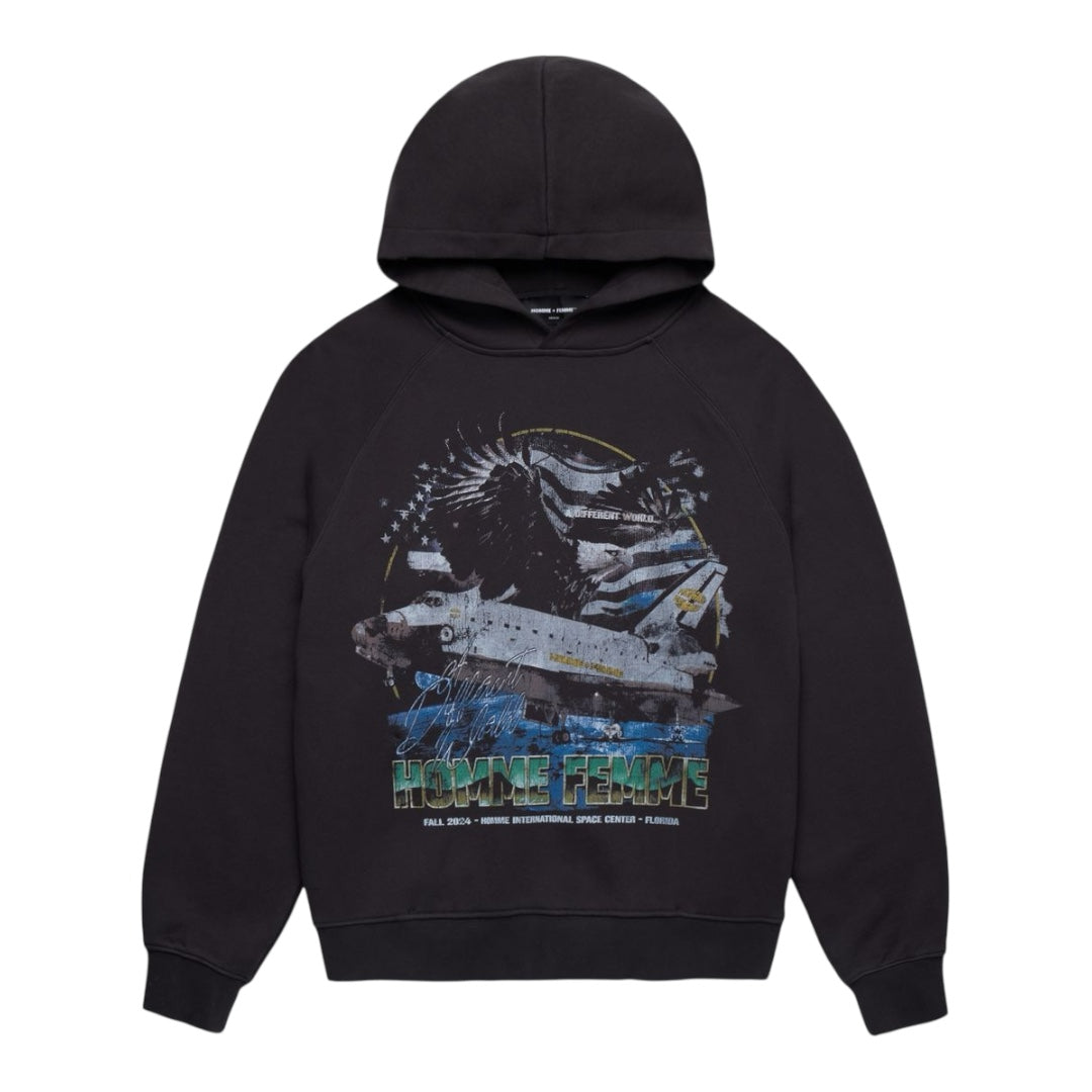 Space Ship Hoodie - Black