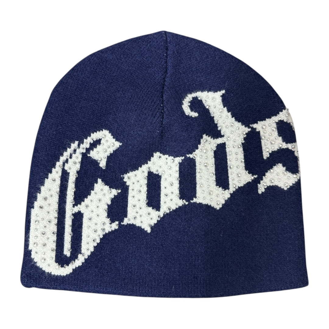 OG Logo Studded Beanie Hat (Navy/White)