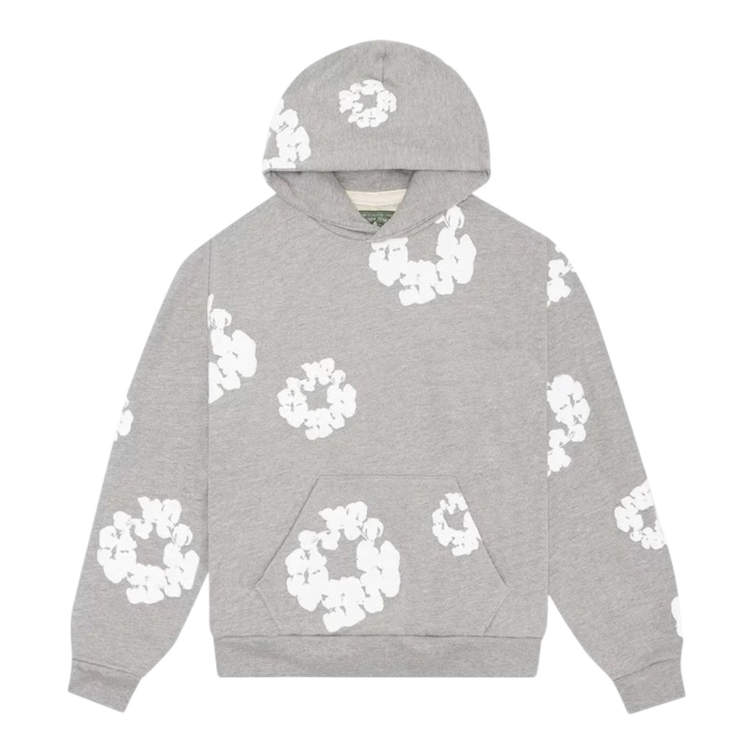 Cotton Wreath Sweatshirt- Gray