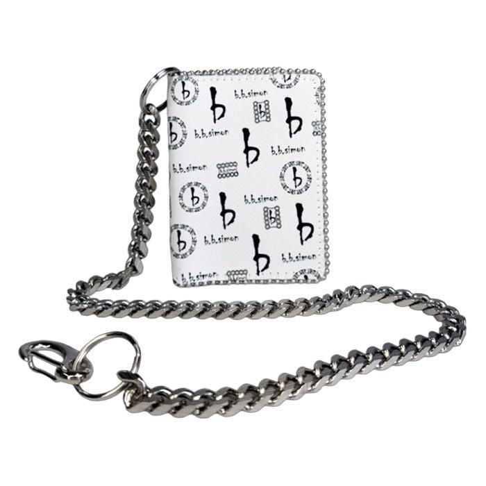 Chain Wallet / Large BB Pattern –B&W / Jet