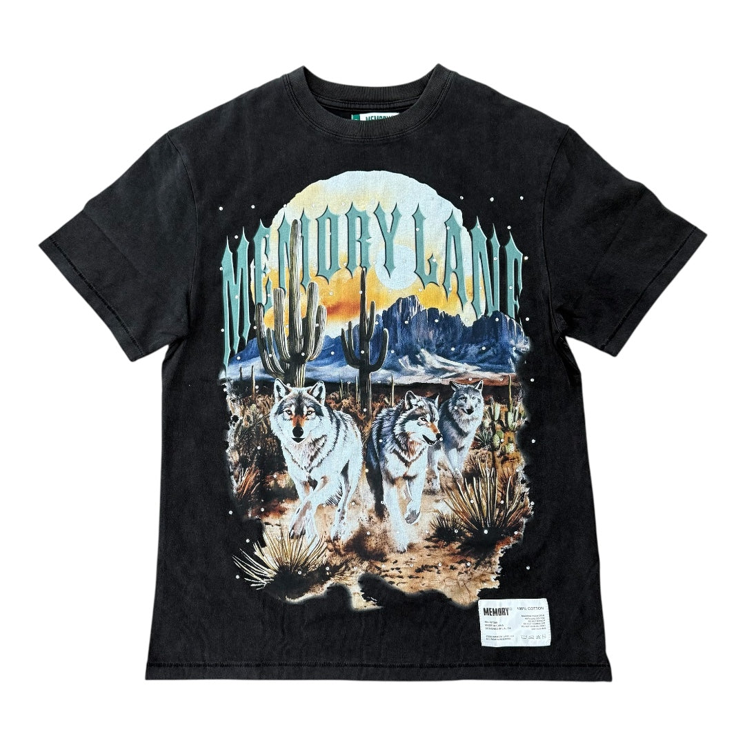Running With Wolves Tee - Vintage Black