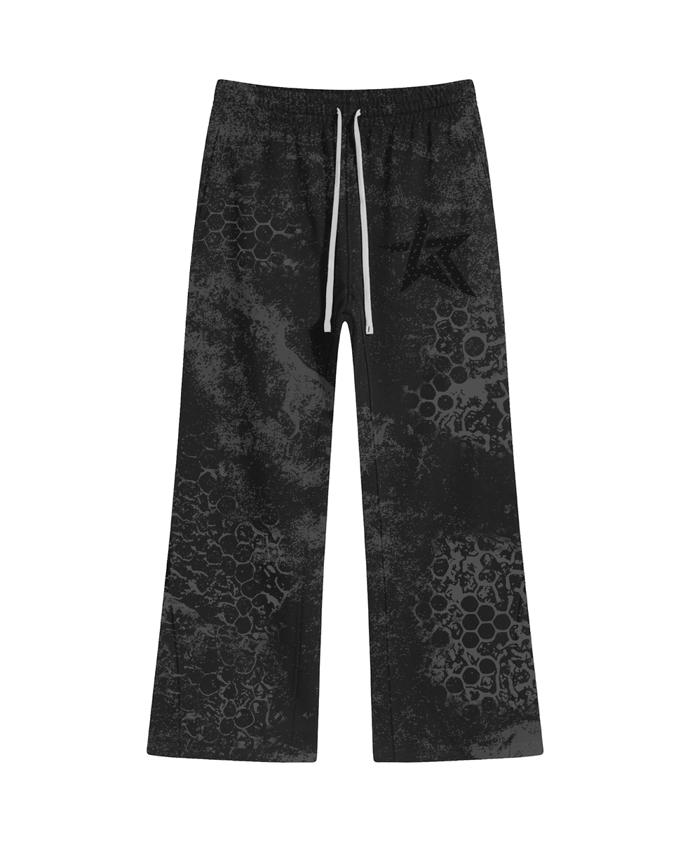 BLK ON BLK SWEATS W/ RHINESTONES