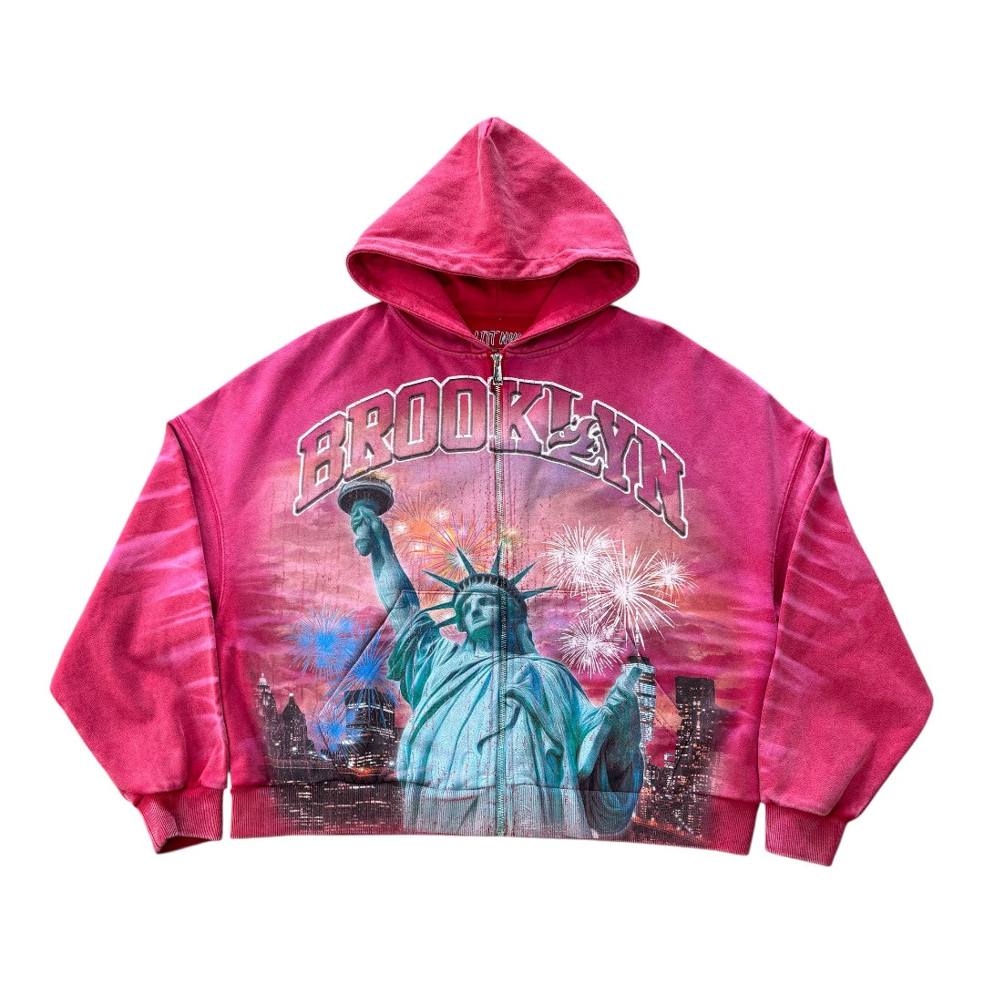 LITTNYC “LIBERTY ZIP UP” PNK