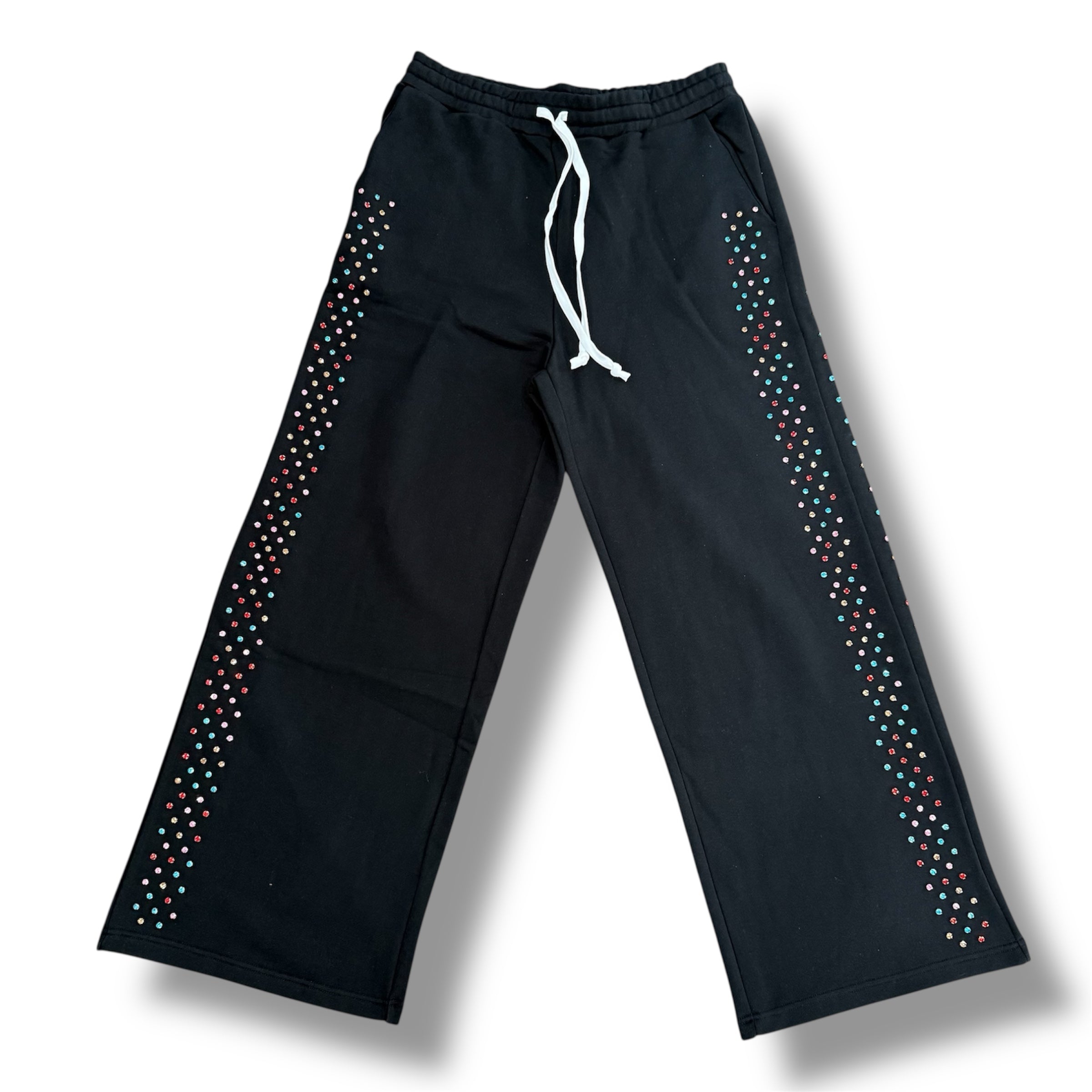 AZVA Crystal Cactus Sweats BLACK