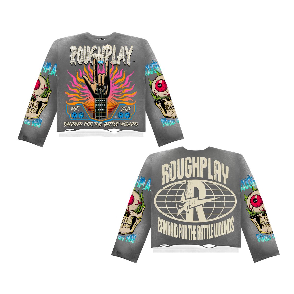 ROCK SIGN LONG SLEEVE - GRAY