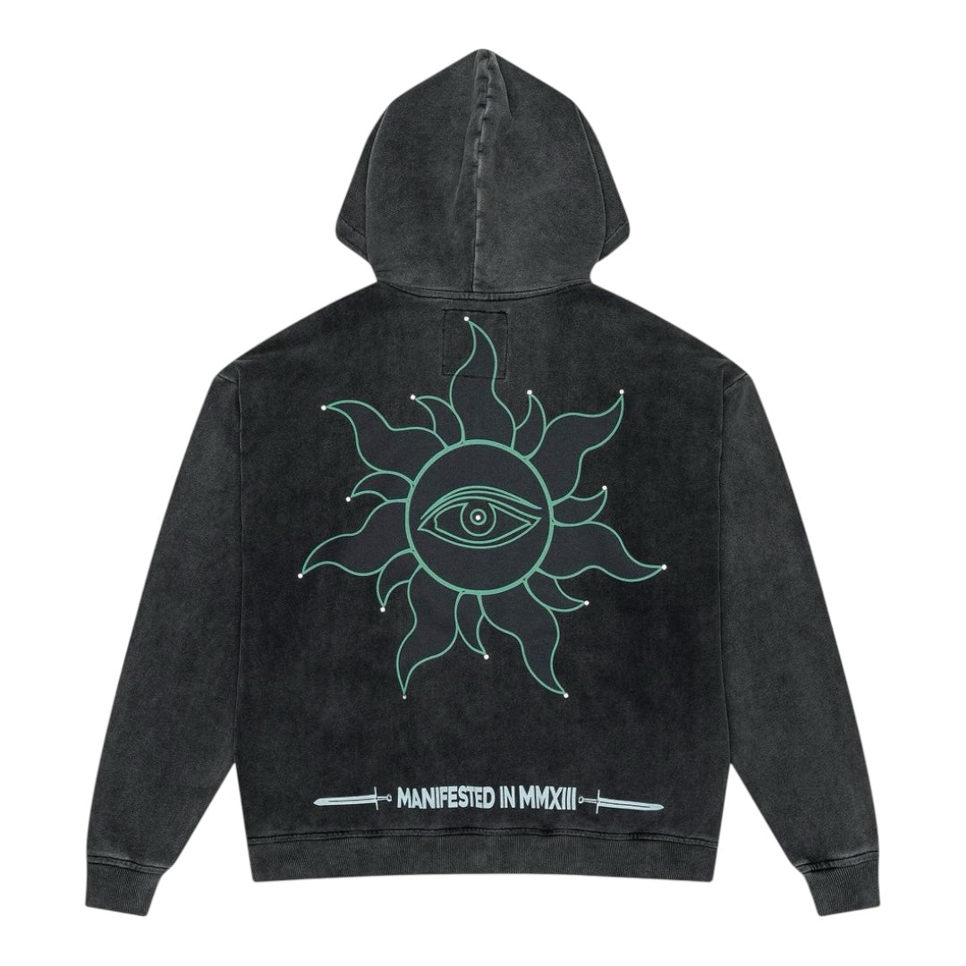 Sunken Liberty Zip Hoodie (Grey Wash)