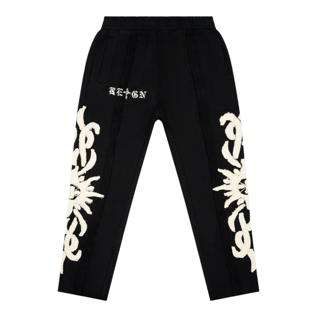 "SUN FLAME" SWEATPANTS - BLACK