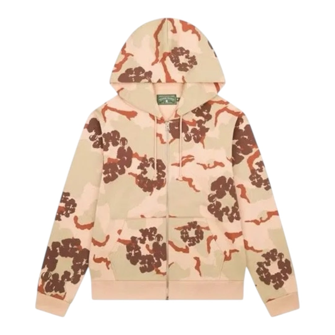 Camo Wreath Zip Up- Desert Storm