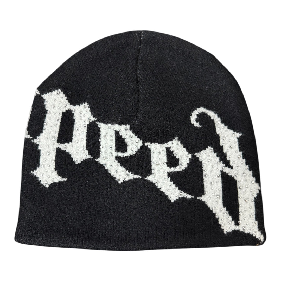 OG Logo Studded Beanie Hat (Black/White)