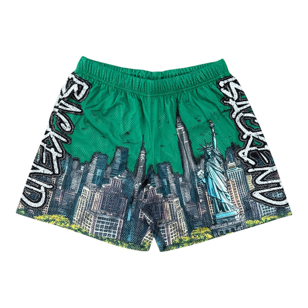 Backend Skyline Shorts Green