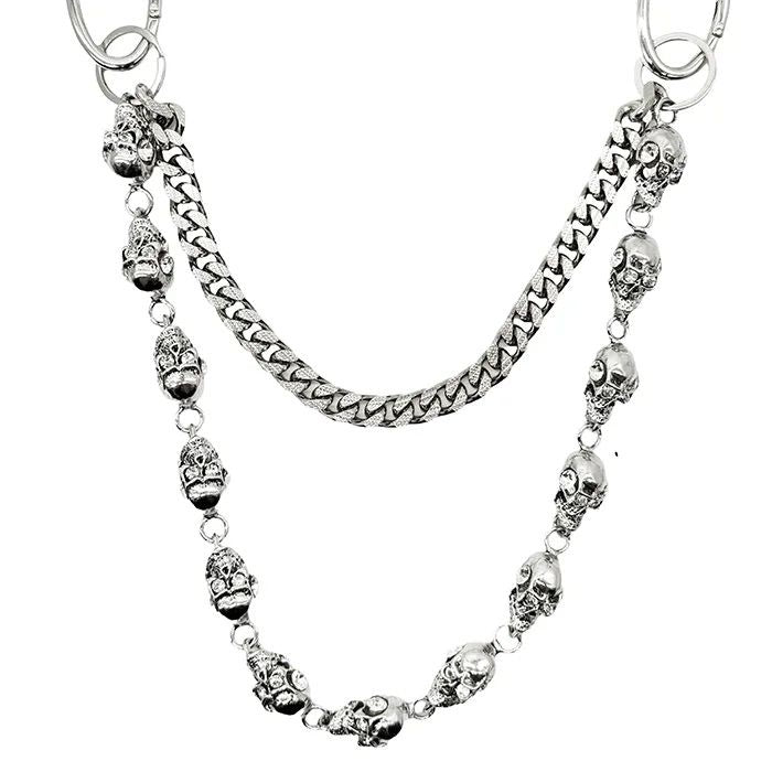 Pants Chain1 – Single Skulls/Silver