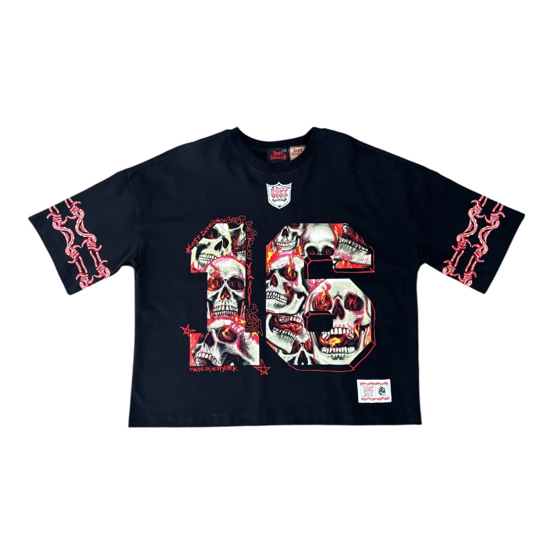 LOST INTRICACY FOOTBALL JERSEY- BLACK