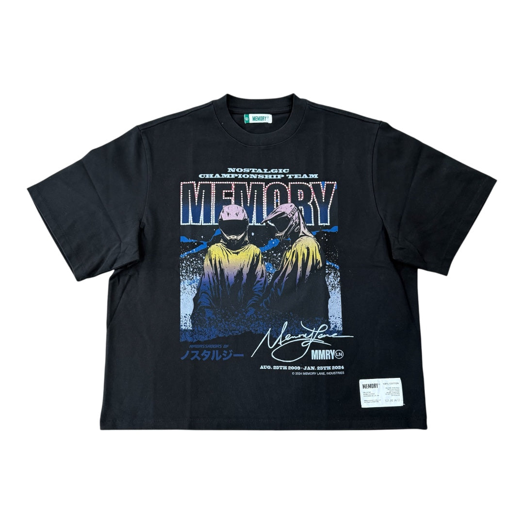 Nostalgic Champs Crop Tee- Vintage Black