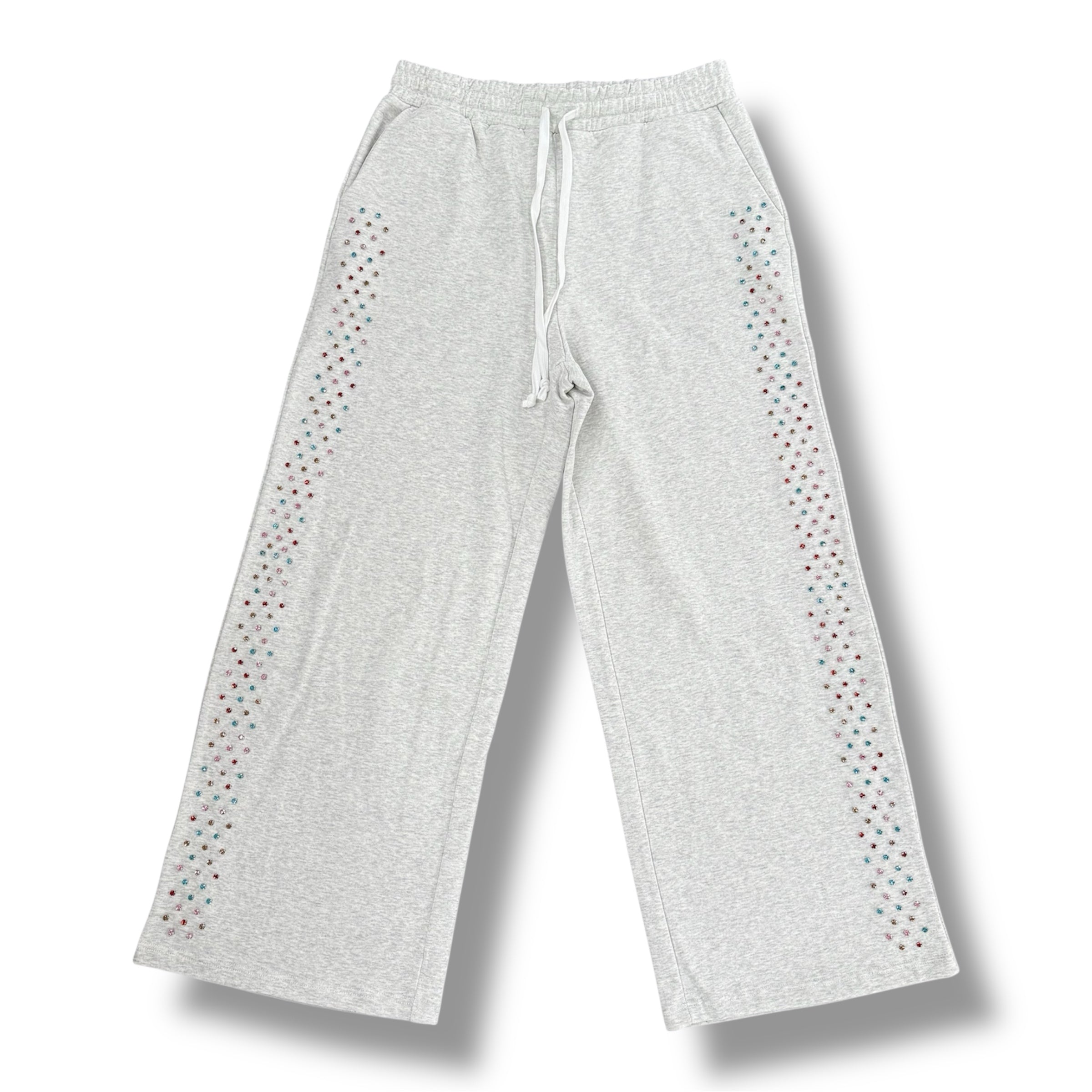 AZVA Crystal Cactus Sweats WHITE