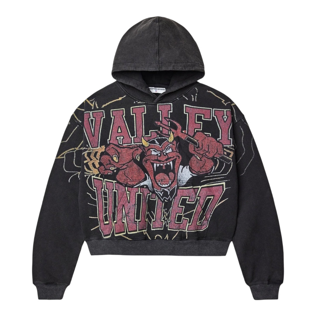 VALLEY MASCOT PULLOVER HOODIE- BLACK