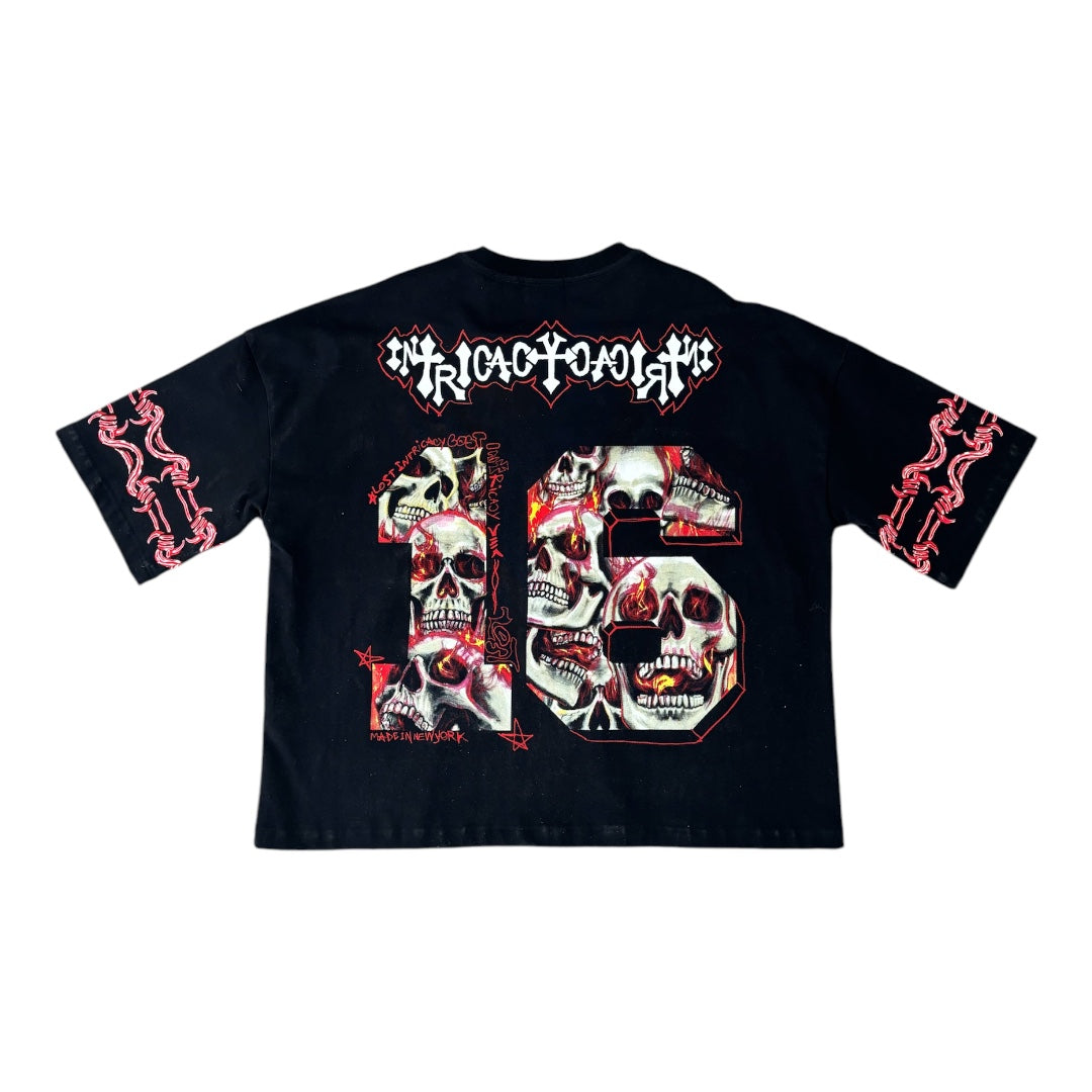 LOST INTRICACY FOOTBALL JERSEY- BLACK