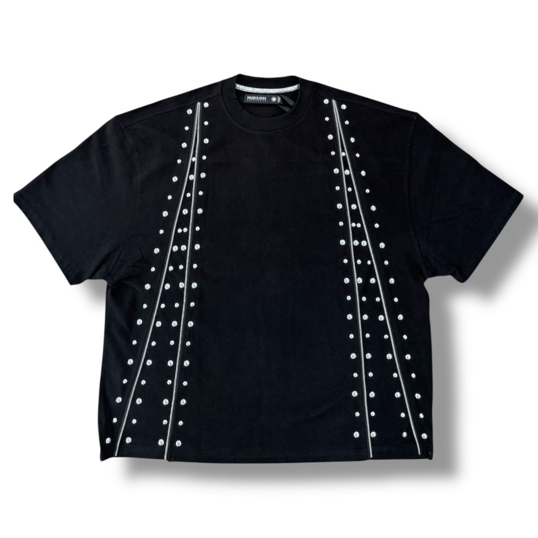 Hudson Zippers Tee BLK