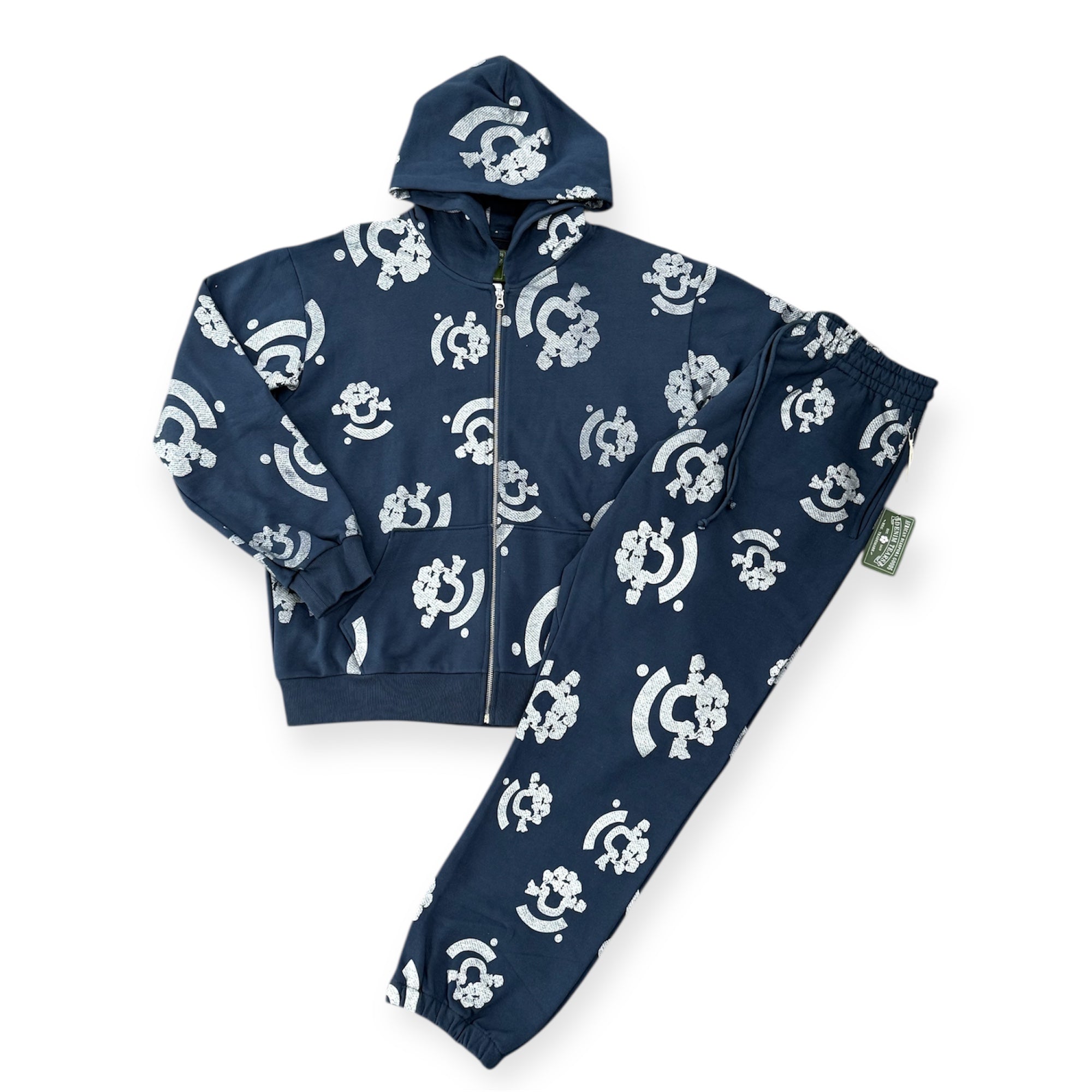 DENIM TEARS BSTROY BLUE ZIP-UP SET