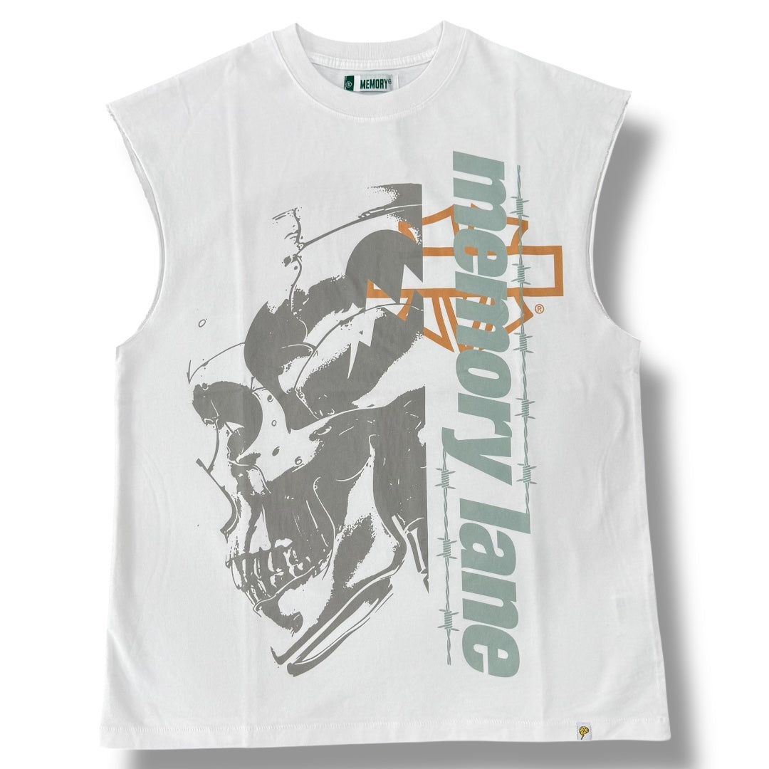 T3 BLITZ SLEEVELESS TEE-OFFWHT
