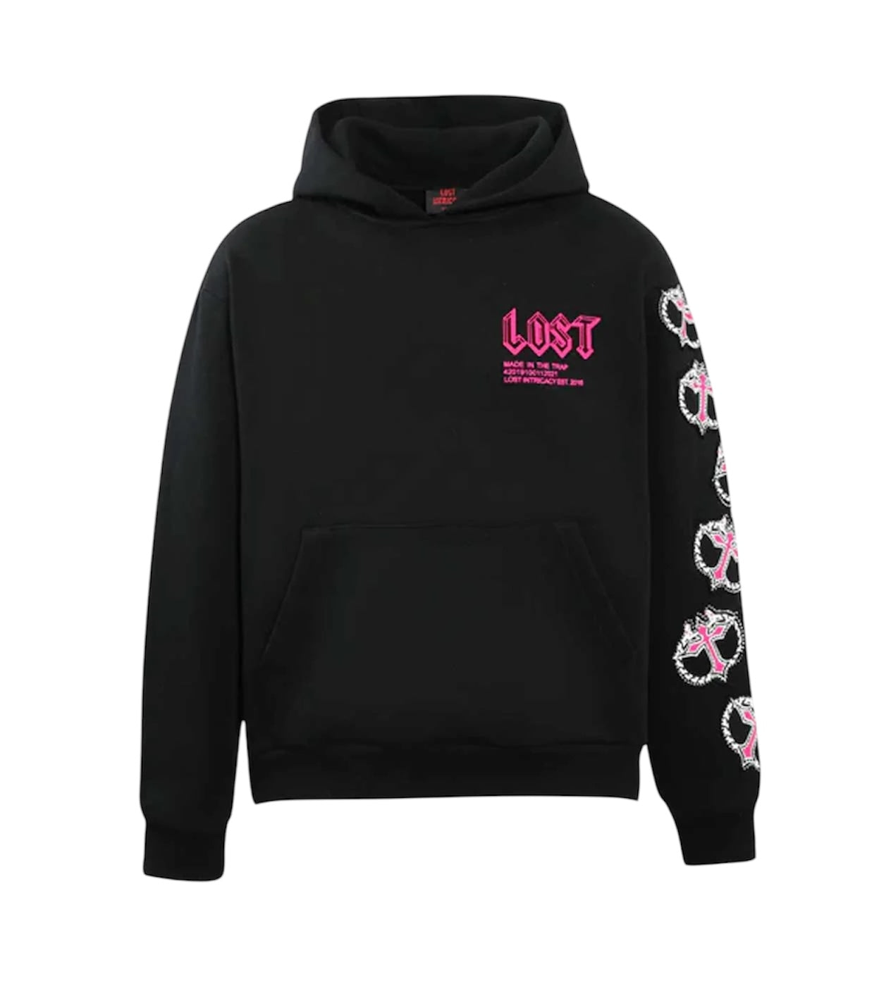 LOST INTRICACY MITT HOODIE BLACK/PINK
