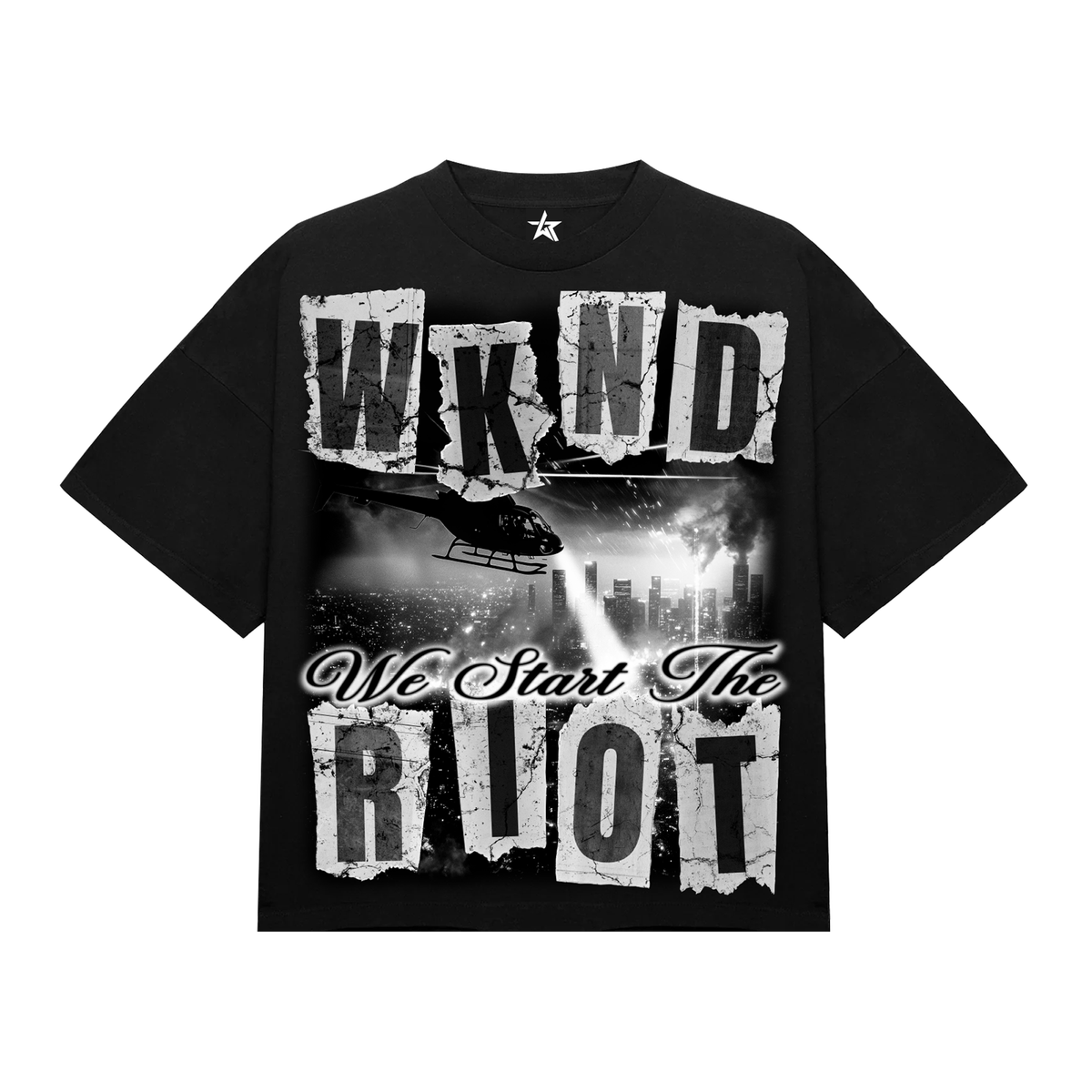 WE START THE RIOT BLACK