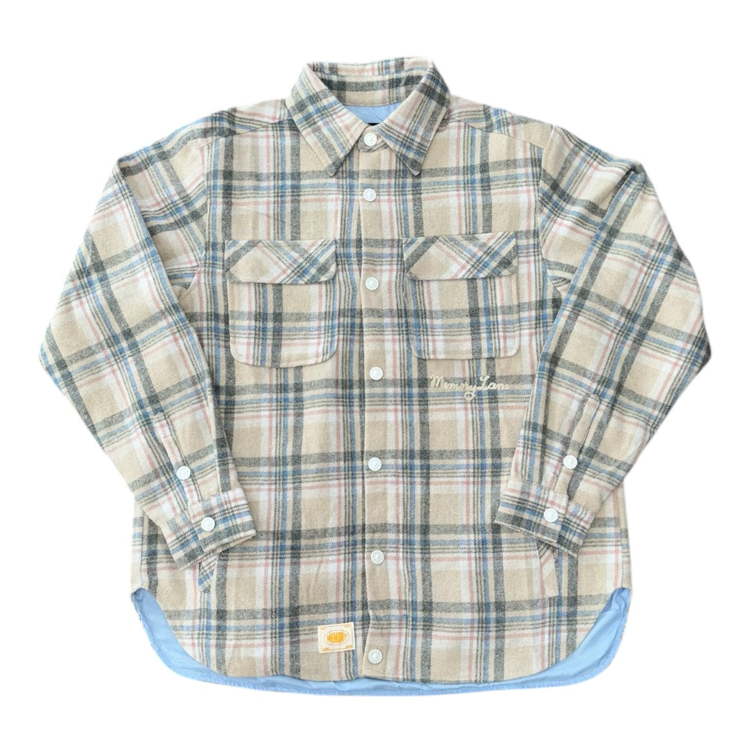 Flannel Shirt Jacket- Khaki