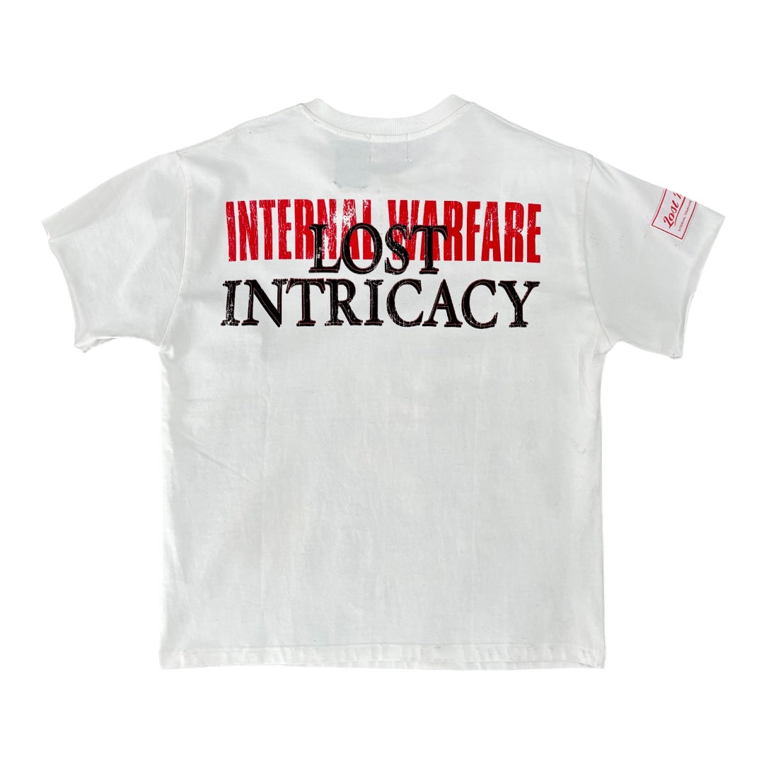 LOST INTRICACY FRONT PAGE MAG TEE- WHITE