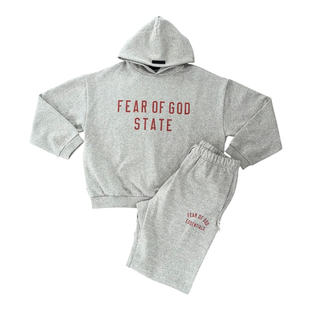 Essentials Fleece Set- Dark Heather