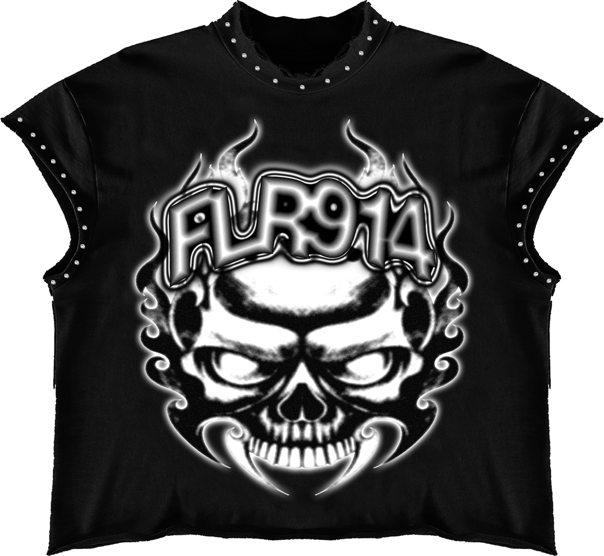 CRIMSON SKULL CUT OFF ( BLACK )