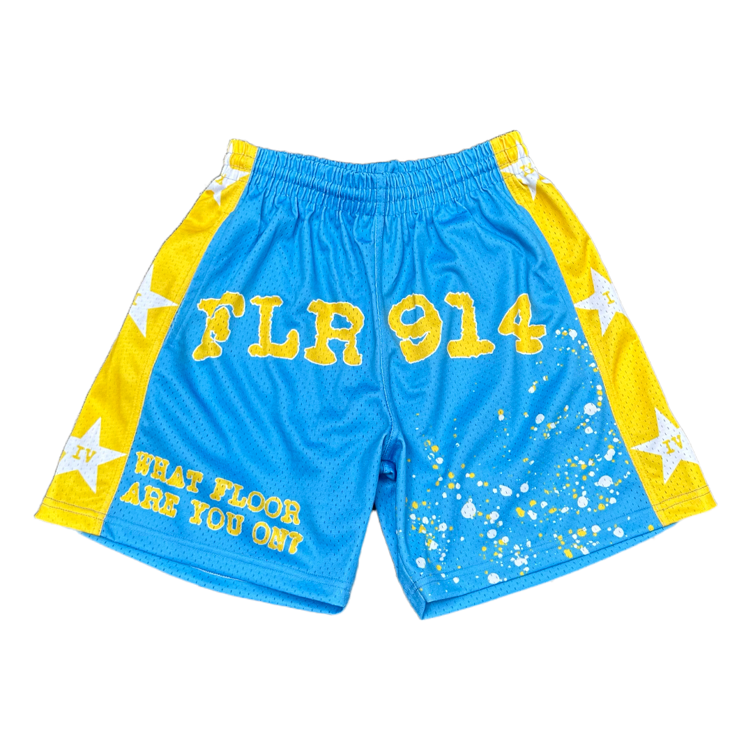 LIGHT BLUE STAR SHORTS