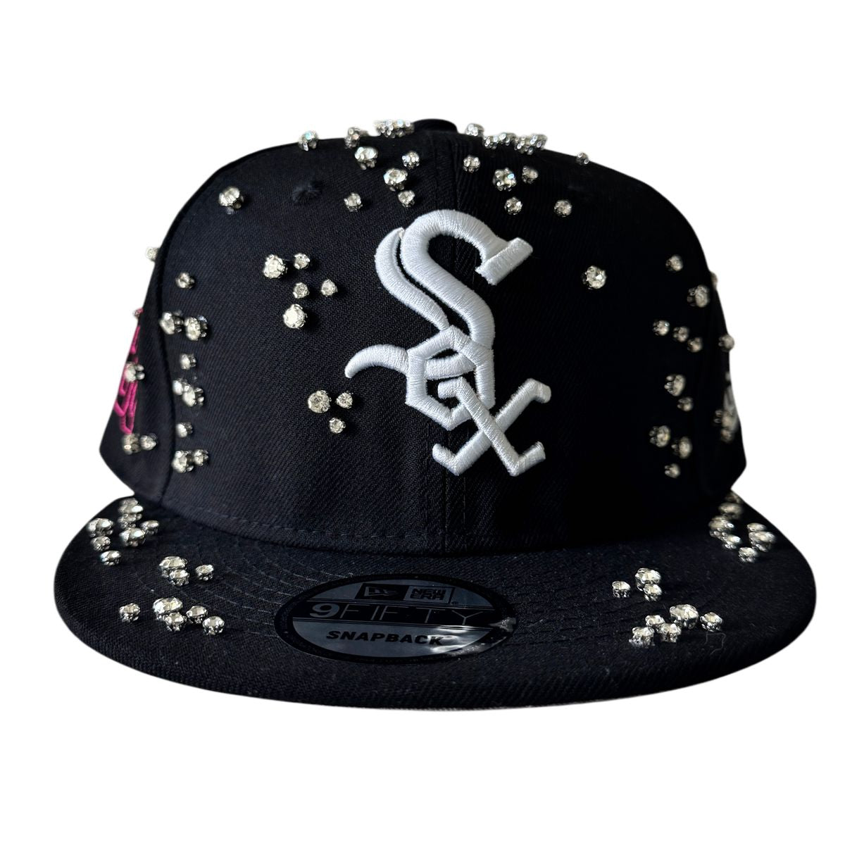 Black Embellished Sox Hat