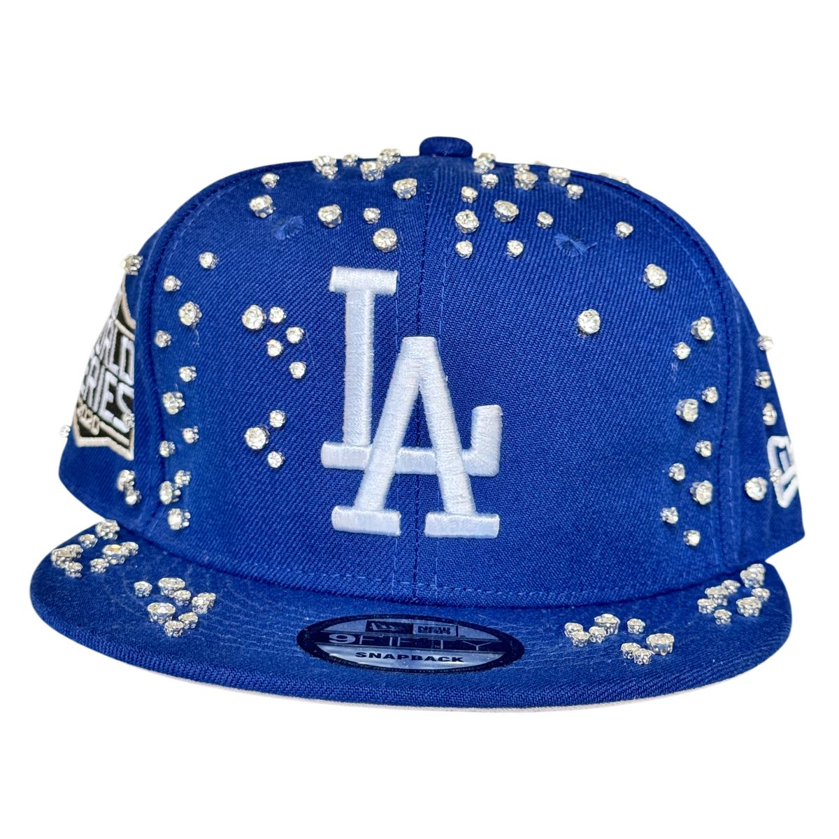 Blue Embellished LA Hat