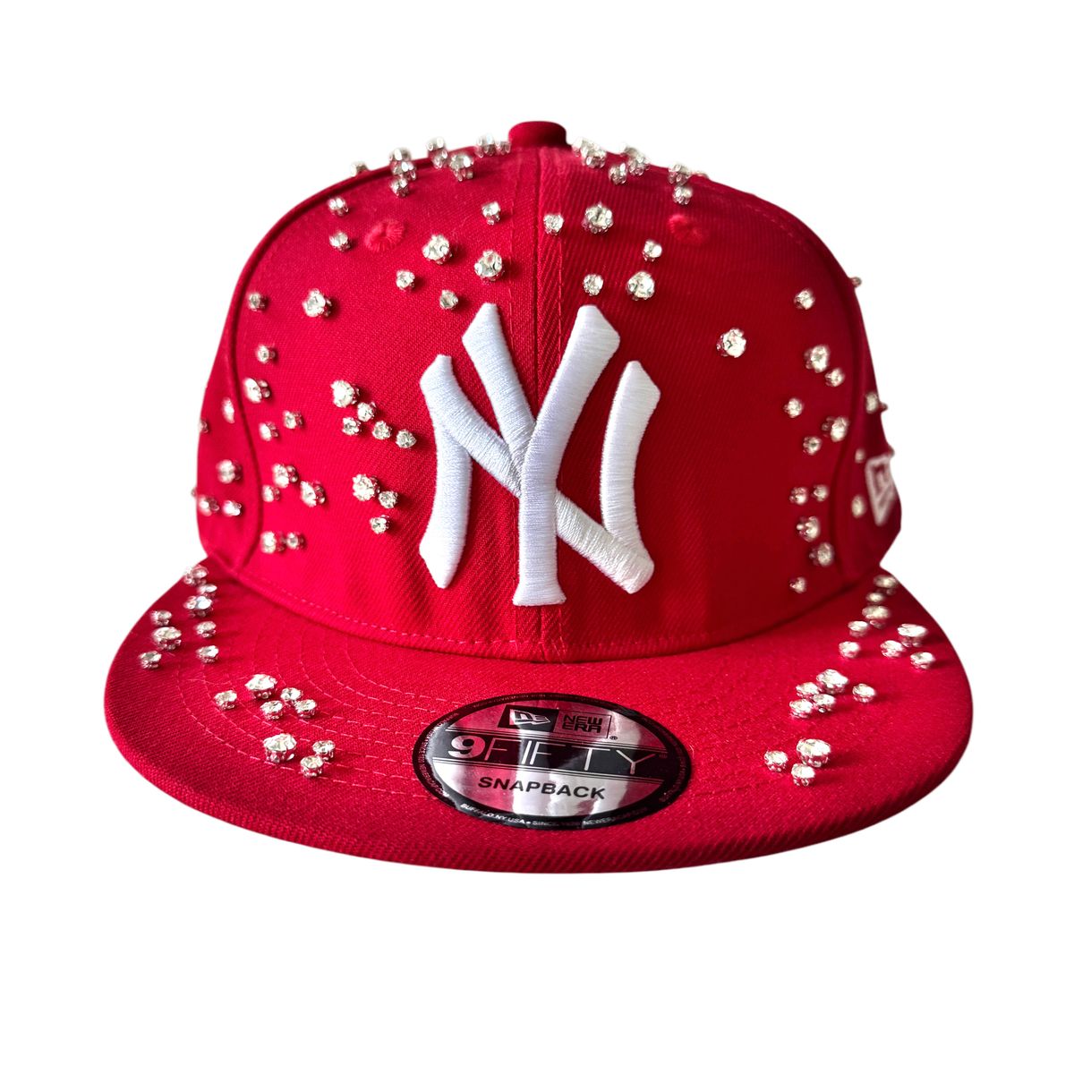 Red Embellished LA Hat