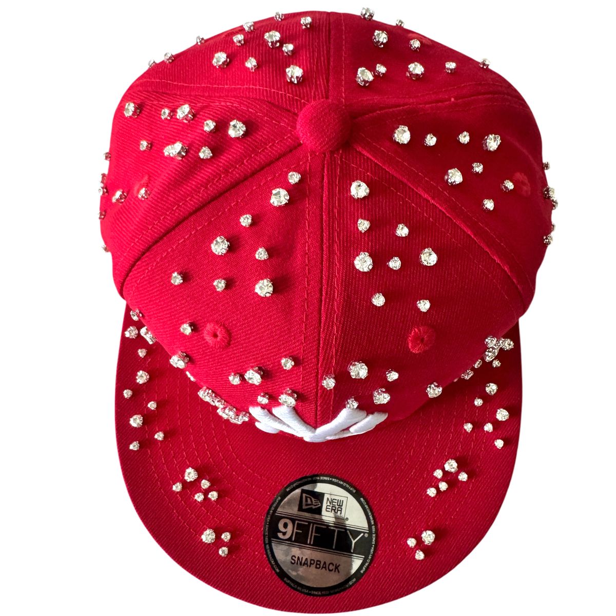 Red Embellished LA Hat