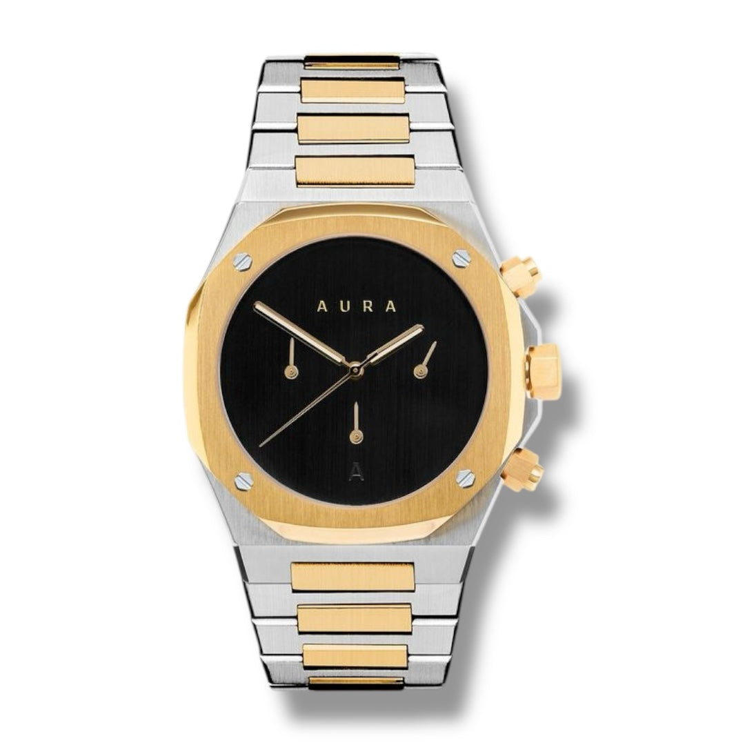 1023 Chronograph: Steel/Gold/Black