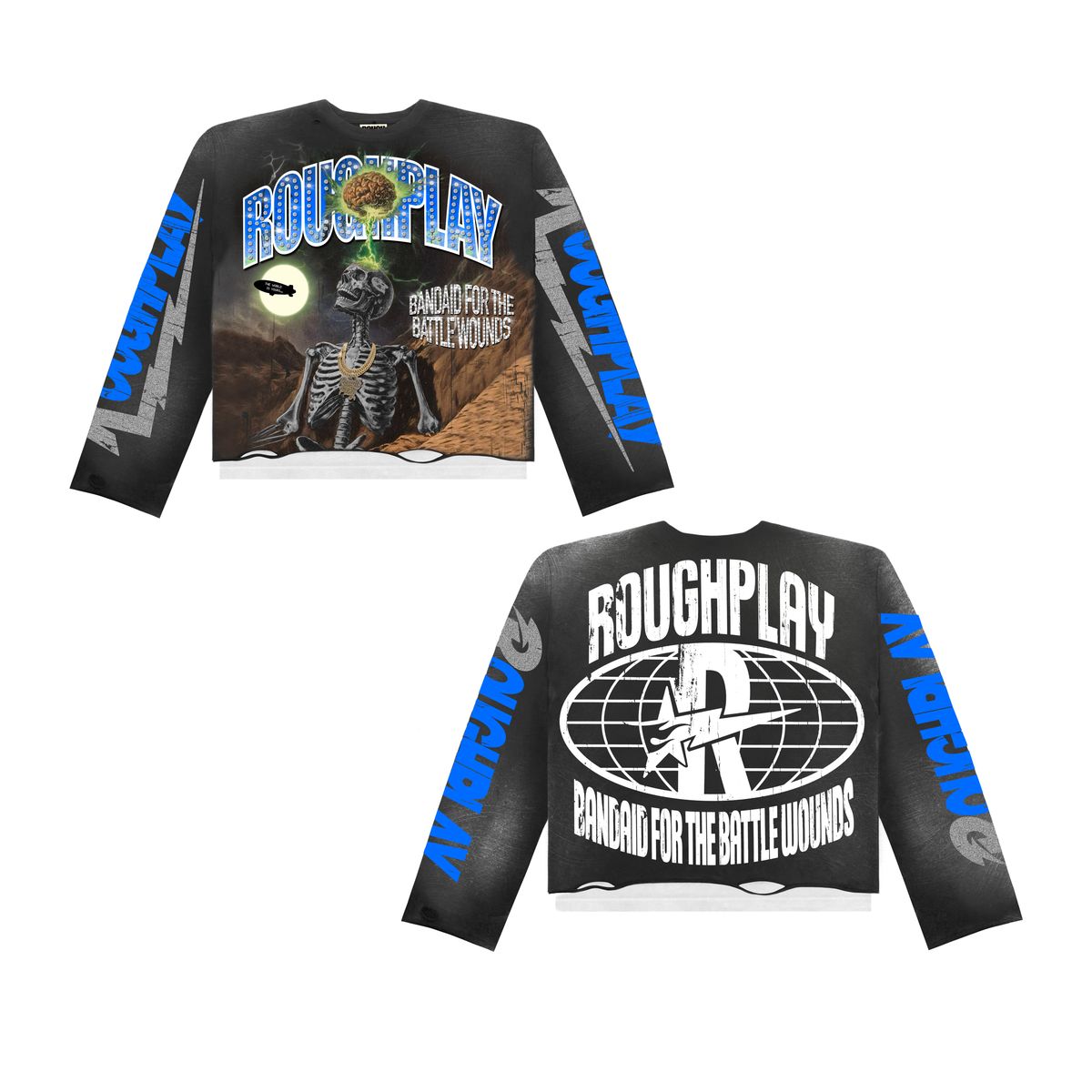 SKULL SHOCK LONG SLEEVE- GRAY