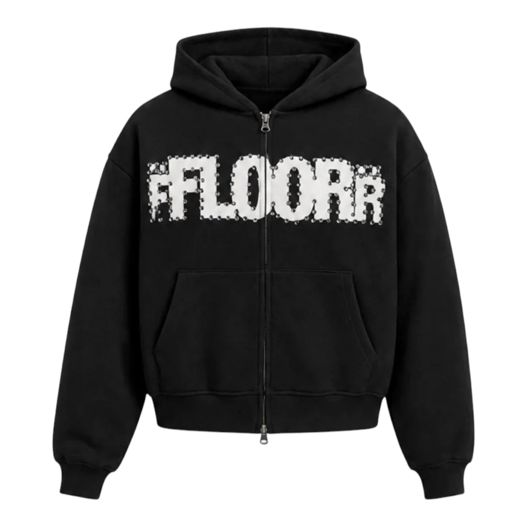 BLACK UNIFORM ZIP UP
