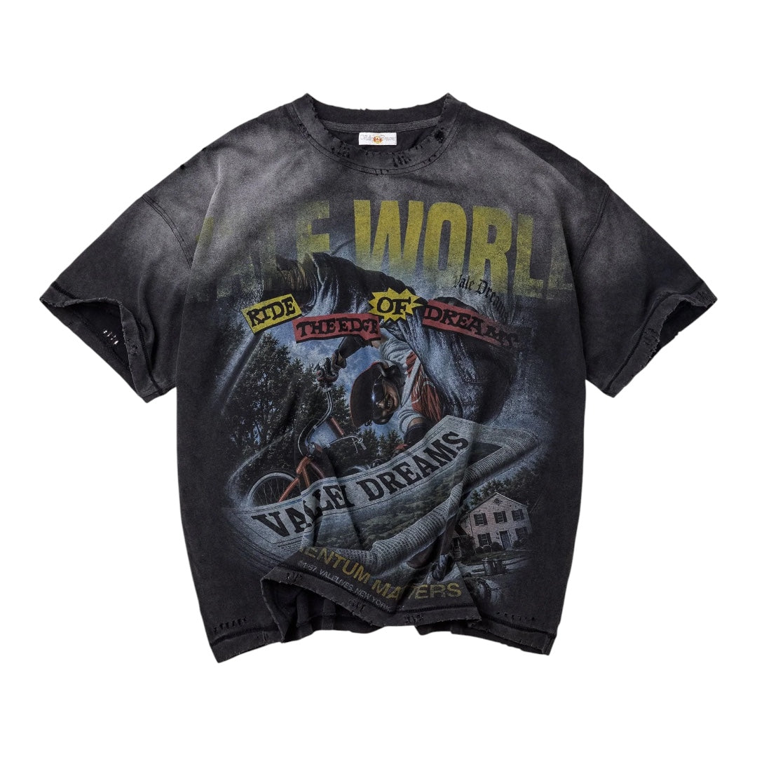 NEWSPAPER TEE [BLACK]