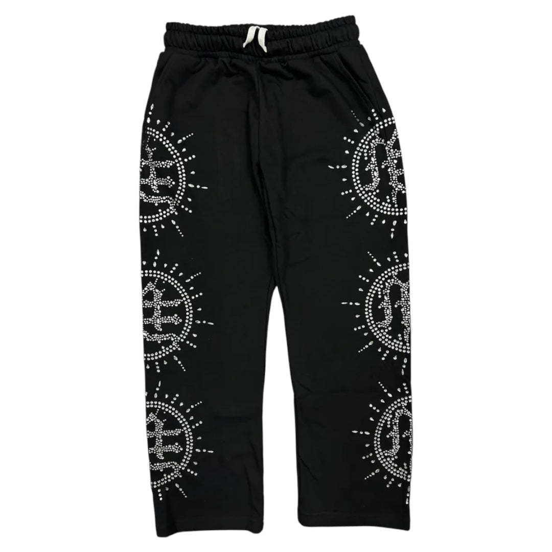 Eclipse Black Rhinestone Sweats