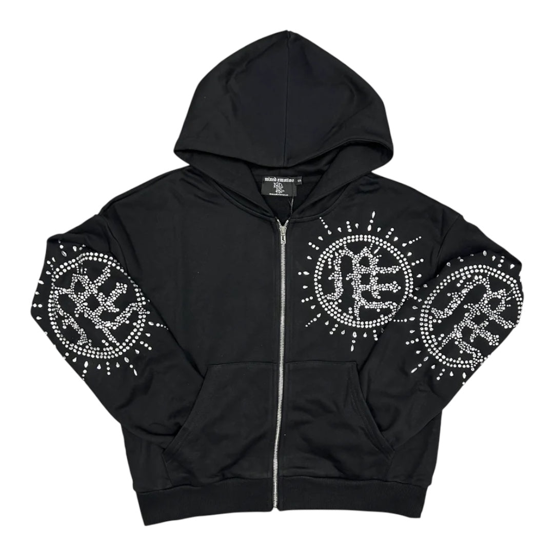 Eclipse Black Rhinestone Hoodie