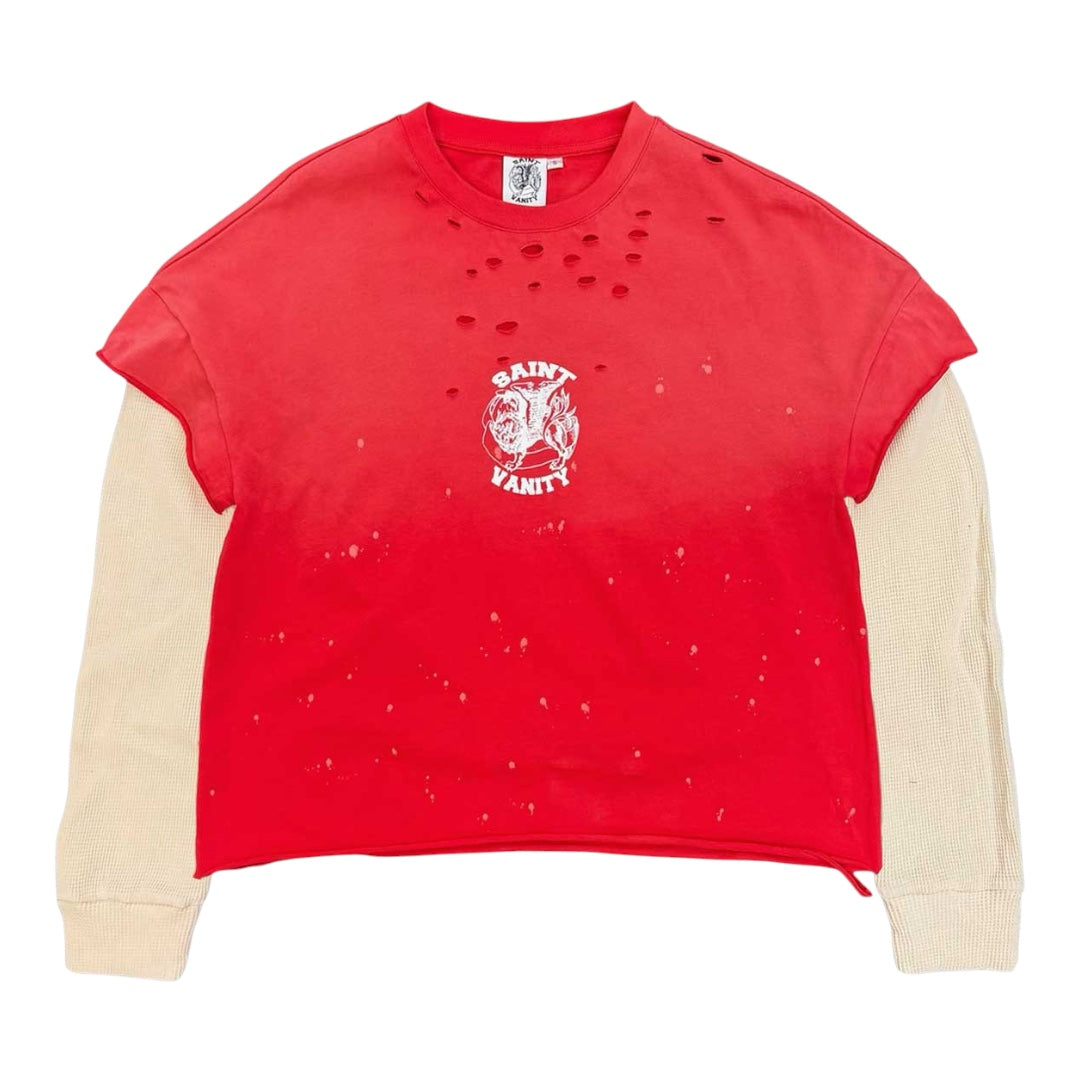 SAINT VANITY 'Red Cutoff' Thermal LS TEE