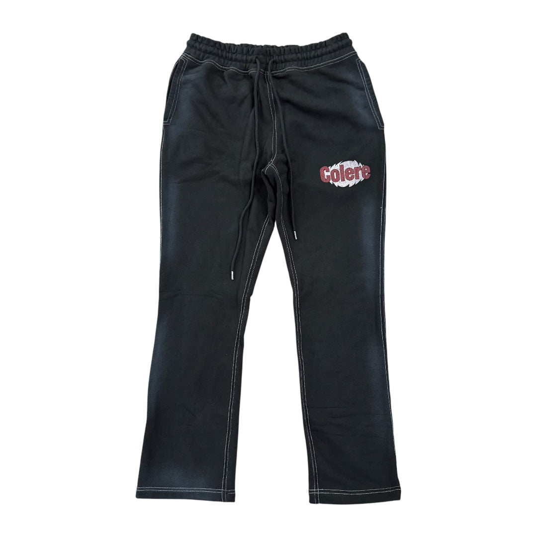 Chevron Sweatpants- Black