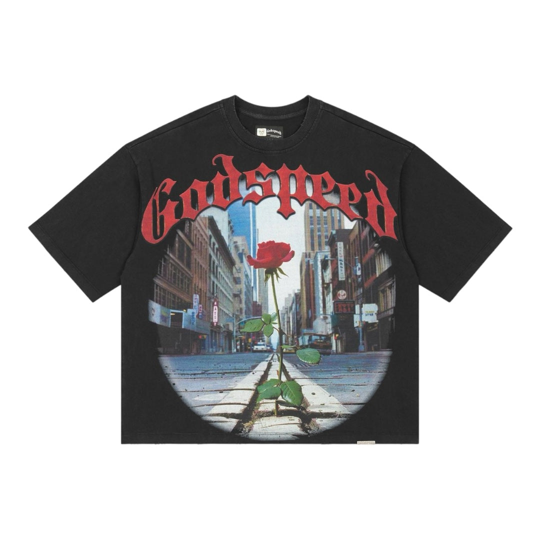 Concrete Rose T-Shirt (Black)